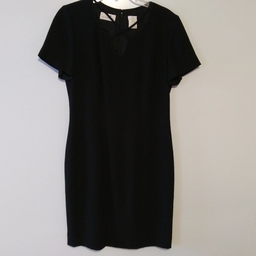 Liz Claiborne LBD black dress Petite 8 - Picture 2 of 15